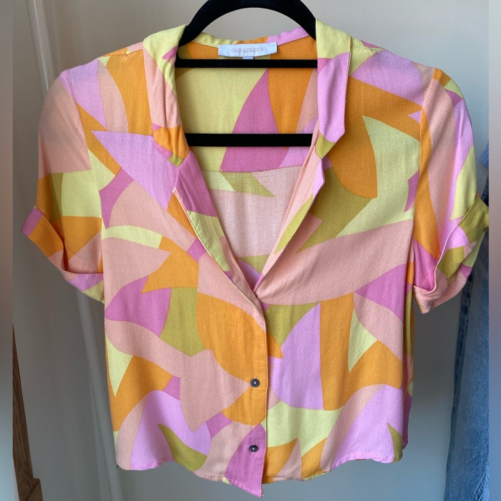 Olivaceous Relaxed Short-Sleeve buttondown shirt